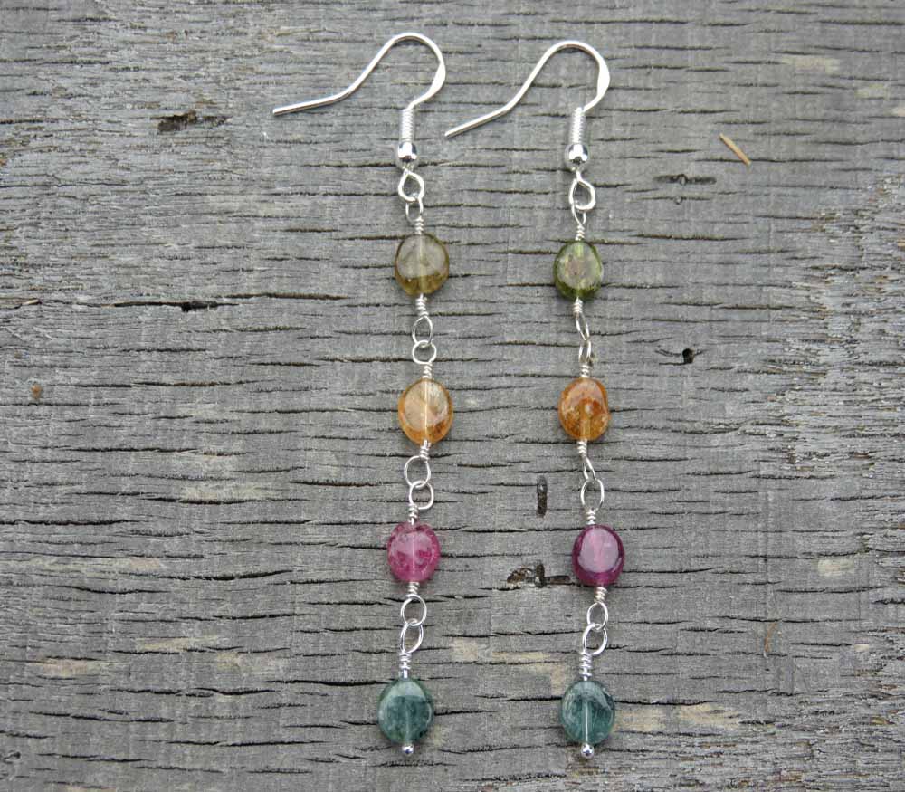 Sunrise Chandelier Tourmaline Earrings